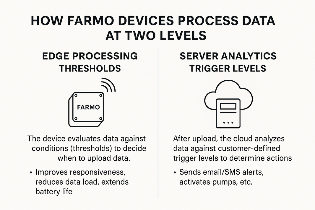 How Farmo Devices Process Data at Two Levels
